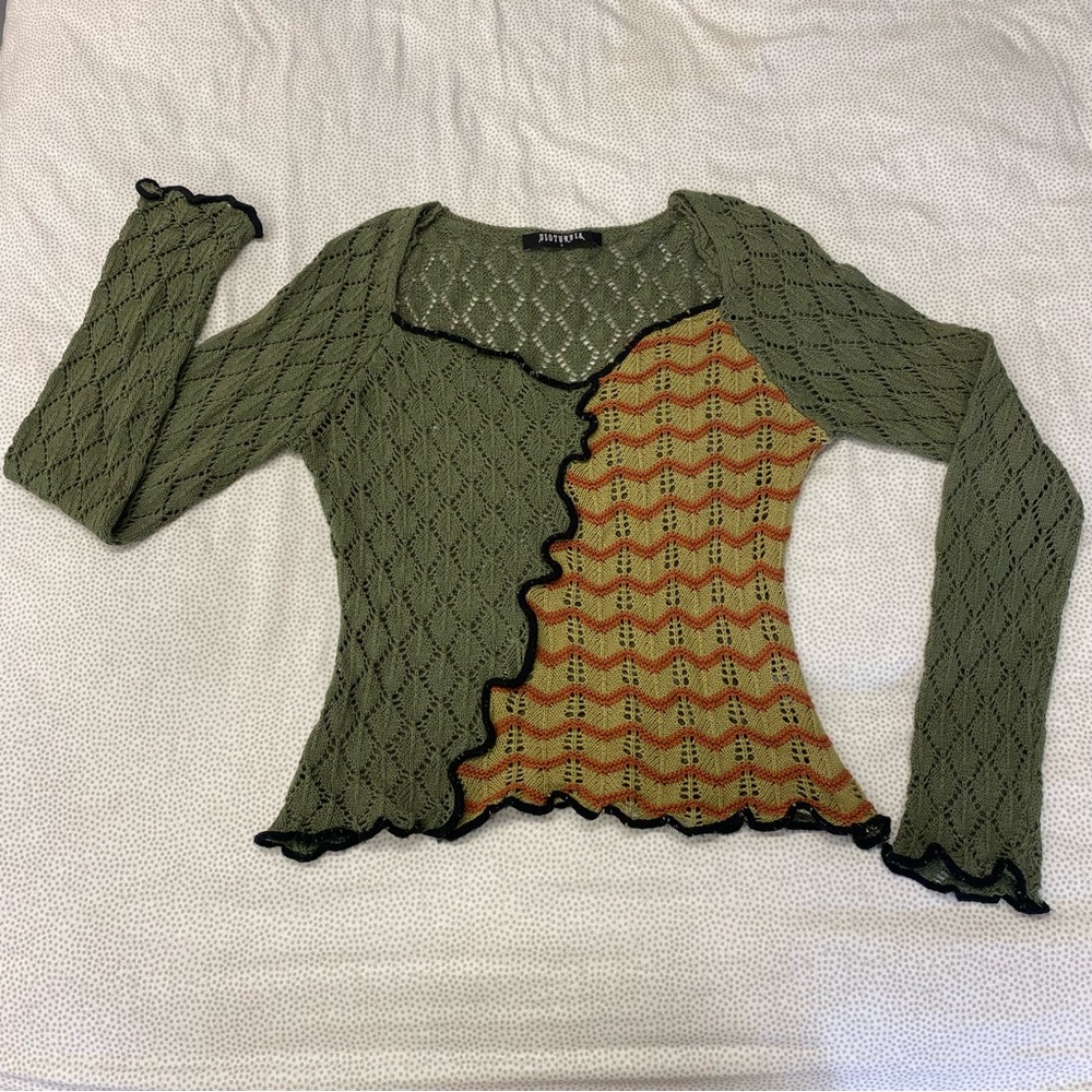Disturbia Olive Knit Sweater